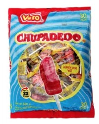 Vero Caja Paleta chupadedo rojo 24B/30P-DespensayMas-Vero