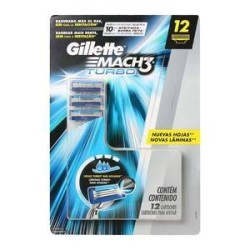 Procter & Gamble Cartuchos para Afeitar Gillette Mach 3 Turbo 12P -...