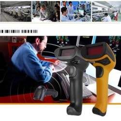 ER Escáner de código de barras láser USB de color amarillo