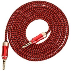3.5mm macho a macho Car Audio AUX Cable - Rojo + Negro 