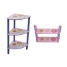 Set de juguetero y repisa flores