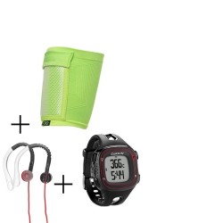Reloj Monitor Garmin Forerunner 10 con GPS-Negro + audifonos Warrio...