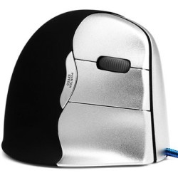 Mouse optico Vertical USB-Plateado. 