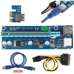 USB3.0 PCI-E Express 1x A 16x Extensor Riser Adaptador 