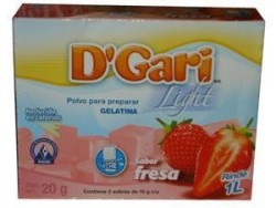 DÂ´Gari Caja Gelatina D'Gari Light Fresa Leche 20G/24P-DespensayMas...