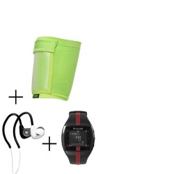 Reloj Monitor de Pulso Activo Fitness Polar FT7-Negro Rojo + audifo...