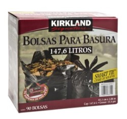 Kirkland Kirland Signature bolsas para basura de plástico 147L/90P ...