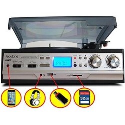 Boytone BT-17DJS 3-speed Stereo Turntable, with 2 extra ceramic 