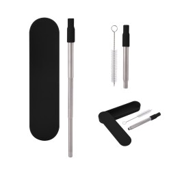 Kit de Popote de Acero Inoxidable