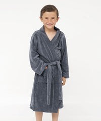 Bata de baño microfibra infantil Gris