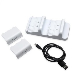Base Dual Cargadora + 2 Pilas Compatible Con Controles 