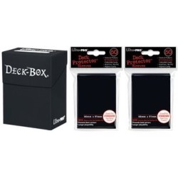 Ultra-pro Black Deck Box + 100 Negro Mangas 