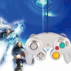 EH Nintendo GameCube Wii Joystick Game Pad Controller-Plata 