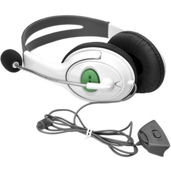 Auriculares con micrófono para Xbox 360 blanco 