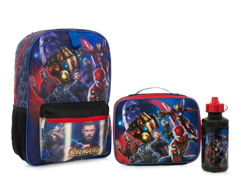 Juego de Mochila, Termo y Lonchera Marvel Avengers