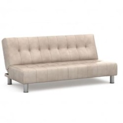 Sofá Cama Danes tapizado en microfibra beige