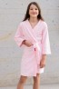 Bata de baño microfibra infantil Rosa claro