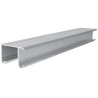 Riel aluminio para clóset jj 2m lock rialj2