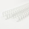 GUSANO DE ARILLO METALICO GBC DE 5/16 PULGADA PASO 3:1 HASTA 36 A 45 HOJAS COLOR BLANCO 1 PAQUETE CON 100 PIEZAS