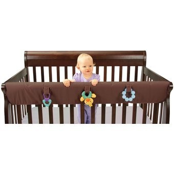 Protector de baranda para cuna Leachco chocolate