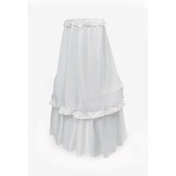 Cuna Badger Basket con dosel -Blanco