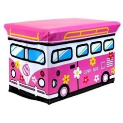 Pixnor Estilo Bus Niños De Los Niños Plegables De La Caja De Almace...