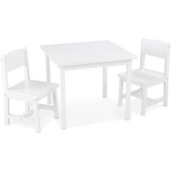 Set mesa y 2 sillas de madera color blanco KidKraft
