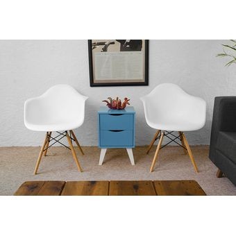 Set 2 Sillón Keiä Eames Blancos