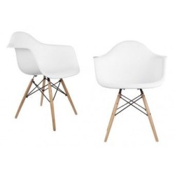 Set 2 Sillón Keiä Eames Blancos