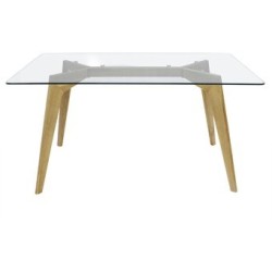 Mesa De Comedor Rectangular Hiro Mod.9511-200 Glass