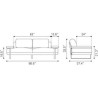 Sofa marca Zuo modelo Jonkoping - beige 900626