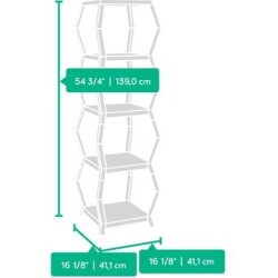 Librero Moderno CREA Muebles Geométrico 4 Niveles-Naranja