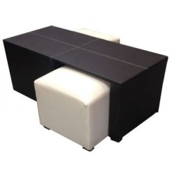 Mesa De Centro Duo, Tu Espacio Muebles, Chocolate-Hueso.