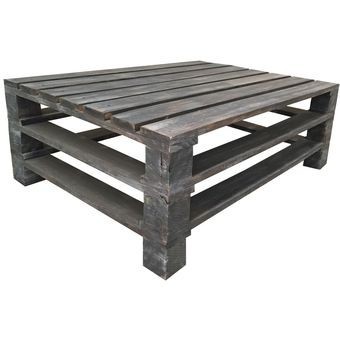 Mesa de Centro de Madera Biogibson Dakota Gris Oscuro