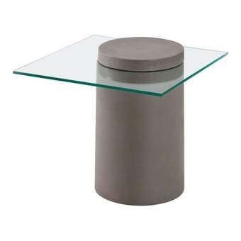 Mesa lateral marca Zuo modelo Monolith - cemento / 100194