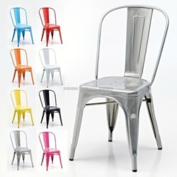 Silla Estilo Tolix Azul Gloss