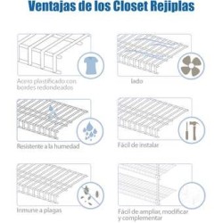 Organizador De Espacio Basic Closet Rejiplas 10370
