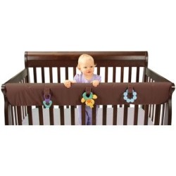 Protector de baranda para cuna Leachco chocolate