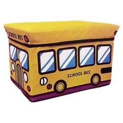 Pixnor Estilo Del Autobús Escolar Niños Niños Caja De Almacenaje Pl...