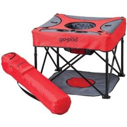 Sillita Asiento Portatil Para Bebe KidCo GoPod Set Actividades - Rojo