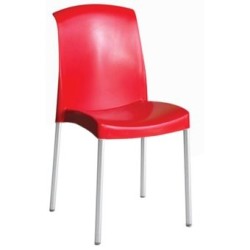 Silla Diplastica Monaco sin Brazos Elegante-Rojo