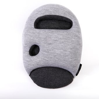 Mini Almohada de Mano Ostrich-Gris con Negro