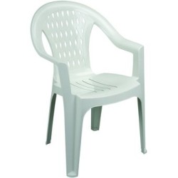 Silla Diplastica Berlin para Jardín-Blanco