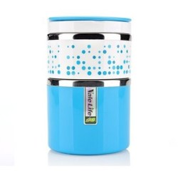 Envases Contenedores de Comida de Acero Inoxidable-Azul