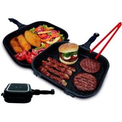 Parrilla Grill Doble Queen Sense de Mármol-Negro