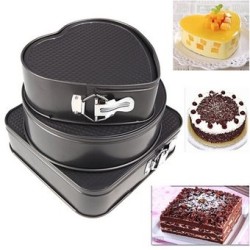 Molde 3 Set Springform Pans Cake Bakeware Mould Kitchen Accessories