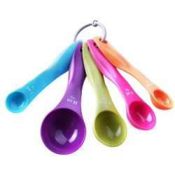 Generico 5 Piece Multicolor Measuring Spoons