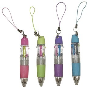 PLUMA TICHER MINI RETRACTIL 4 COLORES DE TINTA