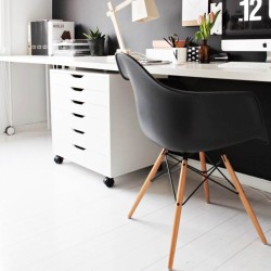 Sillon Replica Eames Con Brazos Negro