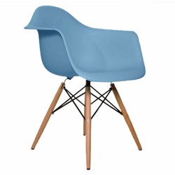 Sillon Replica Eames Con Brazos Azul